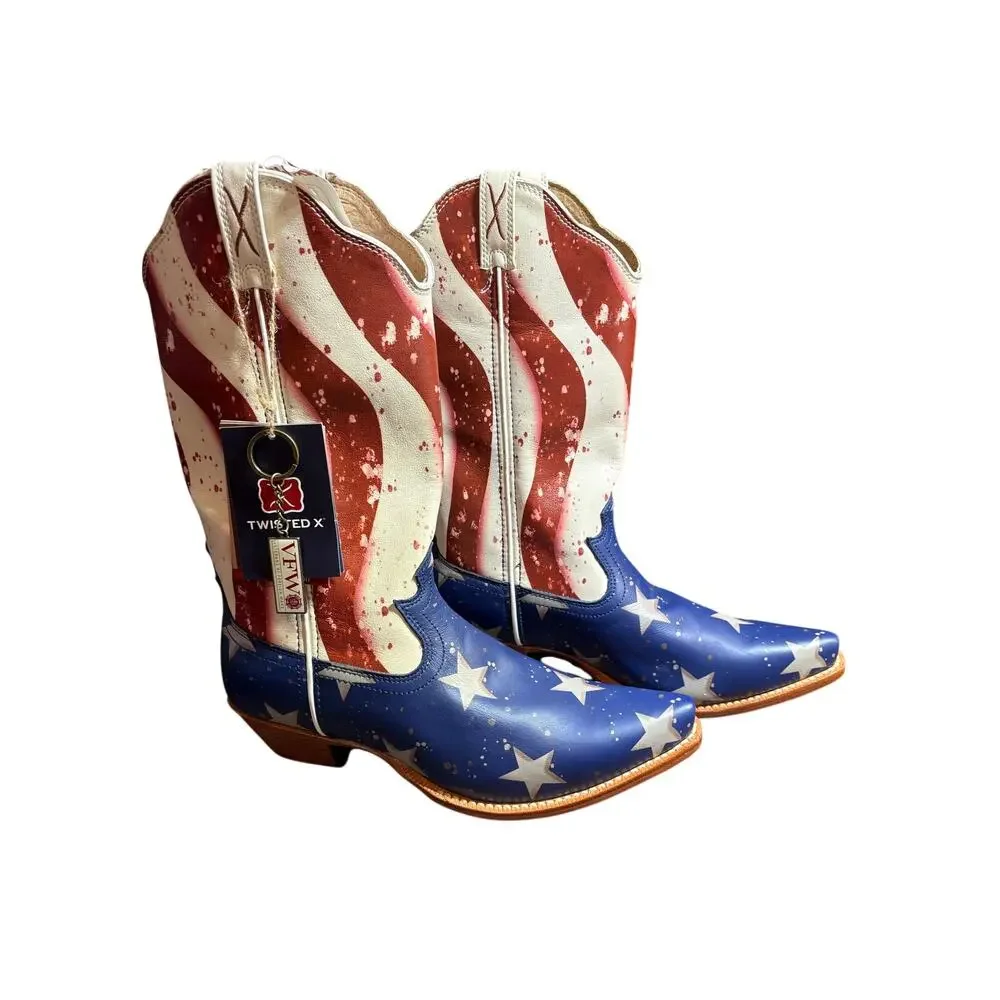 Twisted X Stepping Out Women’s Western Boots American Flag Size 9.5 NWT - Picture 8 of 12